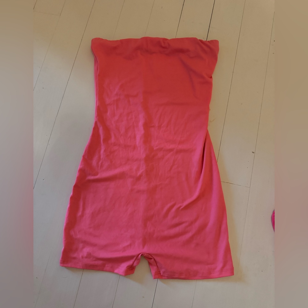 Fashion Nova Hot Pink Tube Romper